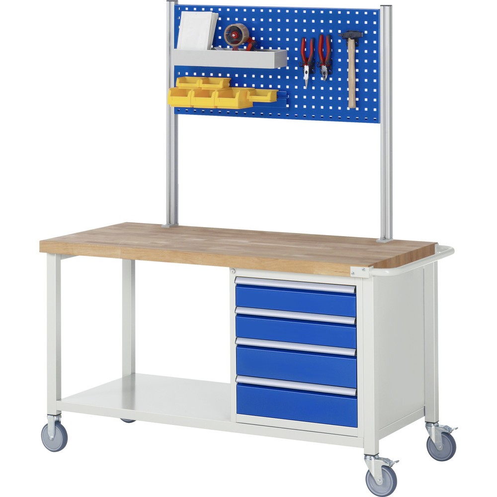 Produktabbildung Nr. 3: RAU mobile Werkbank Serie 8000, 1 Ablageboden, HxBxT 880 x 1.250 x 700 mm, 3 x 100%-Auszug-Schubladen, Breite 490 mm