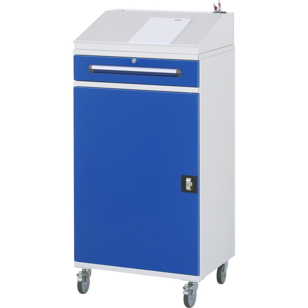 Produktabbildung Nr. 2: RAU mobiles Rollpult, HxBxT 1.235-1.345 x 650 x 520 mm, Schubladen 1 x 120 mm