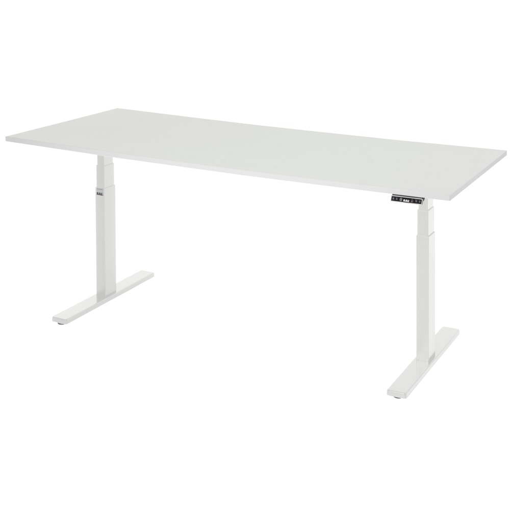 Produktabbildung Nr. 4: RAU Schreibtisch adlatus 100, elektrisch höhenverstellbar, HxBxT 650-1.300 x 2.000 x 800 mm, lichtgrau, Melamin Arbeitsplatte