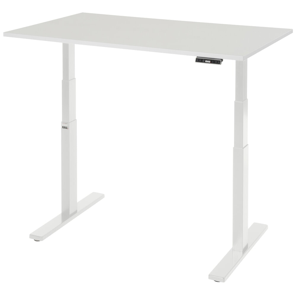 Produktabbildung Nr. 4: RAU Schreibtisch adlatus 100, elektrisch höhenverstellbar, HxBxT 650-1.300 x 1.250 x 800 mm, lichtgrau, Melamin Arbeitsplatte