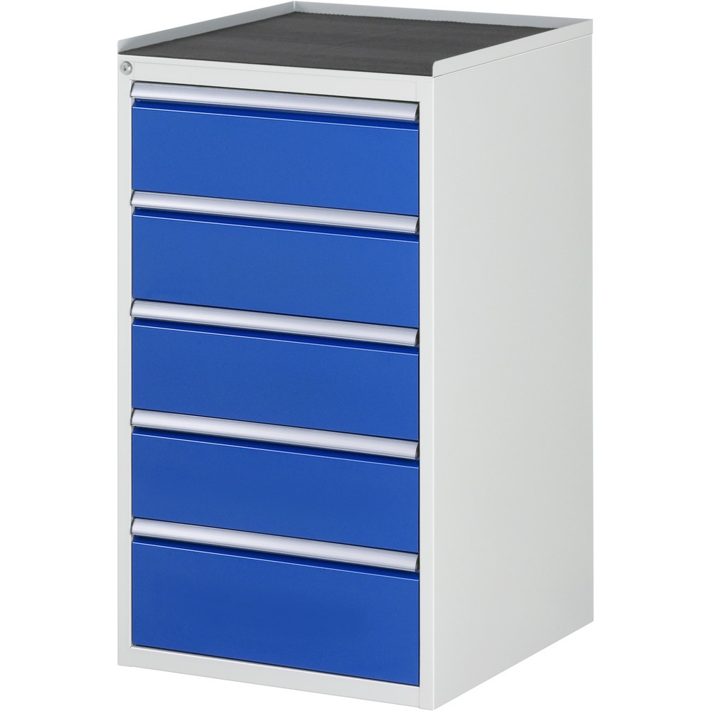 Produktabbildung Nr. 1: RAU Schubladenschrank Serie 7000, HxBxT 1.035 x 580 x 650 mm, 5 x 90%-Auszug-Schubladen 4 x 180, 1 x 210 mm, Arbeitsplatte Metall