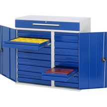 Produktabbildung Nr. 1: RAU Pultschrank, HxBxT 1.060 x 1.100 x 520 mm, Schubladen 16 x 80, 1 x 120 mm