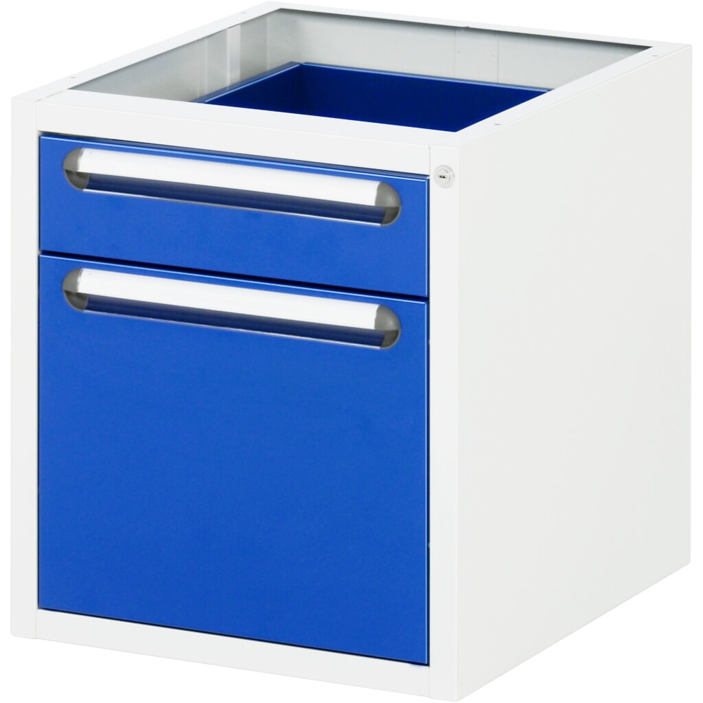 Produktabbildung: RAU Unterbau-Container für Werktisch Serie Tom, HxBxT 545 x 480 x 600 mm, mit 2 Schubladen