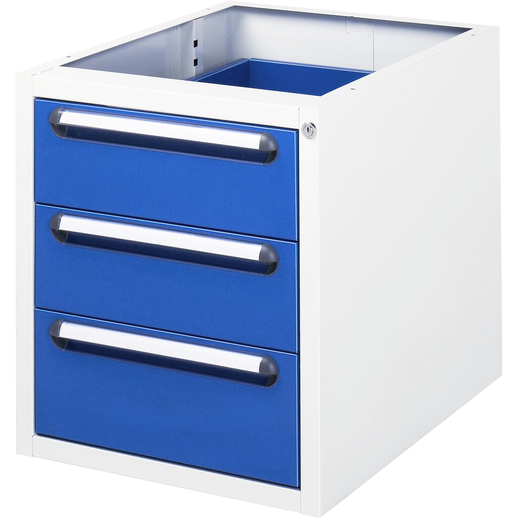 Produktabbildung: RAU Unterbau-Container für Werktisch Serie Tom, HxBxT 545 x 480 x 600 mm, mit 3 Schubladen
