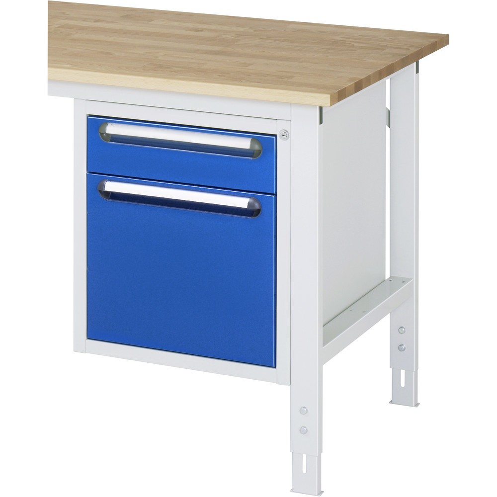 Produktabbildung Nr. 2: RAU Unterbau-Container für Werktisch Serie Tom, HxBxT 545 x 480 x 600 mm, mit 2 Schubladen