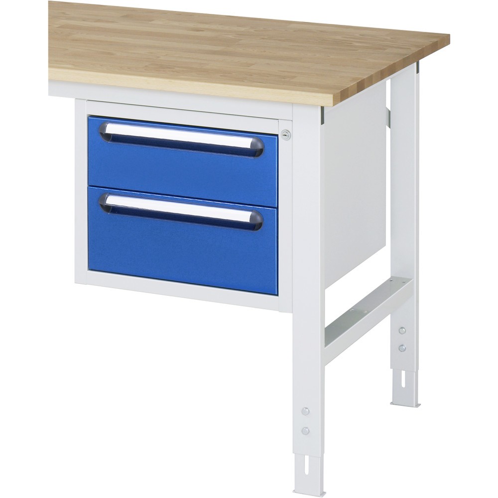 Produktabbildung Nr. 2: RAU Unterbau-Container für Werktisch Serie Tom, HxBxT 395 x 480 x 600 mm, mit 2 Schubladen