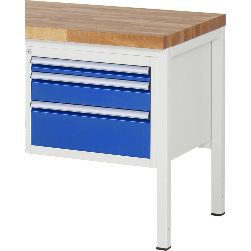 Produktabbildung Nr. 1: RAU Unterbau-Container Serie 7000, HxBxT 440 x 580 x 650 mm, 3 x 90%-Auszug-Schubladen 1 x 60, 1 x 120, 1 x 180 mm