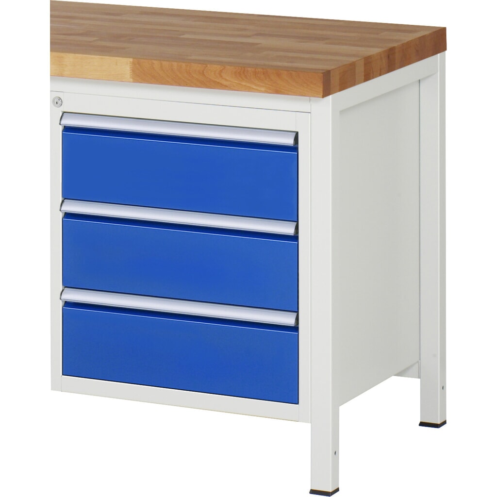 RAU Unterbau-Container Serie 7000, HxBxT 620 x 580 x 650 mm, 3 x 90%-Auszug-Schubladen 3 x 180 mm Produktabbildung: RAU Unterbau-Container Serie 7000, HxBxT 620 x 580 x 650 mm, 3 x 90%-Auszug-Schubladen 3 x 180 mm