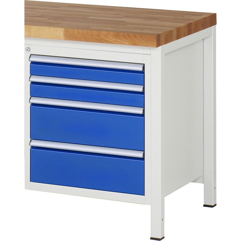 RAU Unterbau-Container Serie 7000, HxBxT 620 x 580 x 650 mm, 4 x 90%-Auszug-Schubladen 2 x 90, 2 x 180 mm Produktabbildung: RAU Unterbau-Container Serie 7000, HxBxT 620 x 580 x 650 mm, 4 x 90%-Auszug-Schubladen 2 x 90, 2 x 180 mm