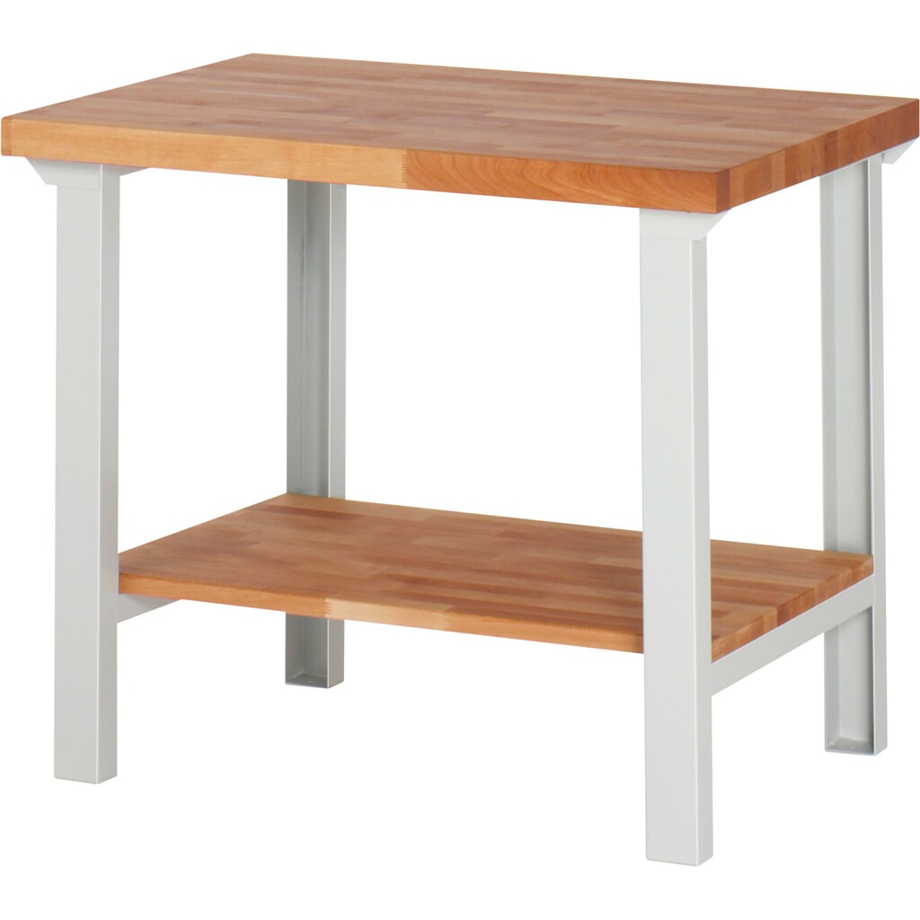 RAU Werkbank Serie 7000, 1 Buche-Massiv-Ablageboden, HxBxT 840 x 1.000 x 700 mm Produktabbildung Nr. 1: RAU Werkbank Serie 7000, 1 Buche-Massiv-Ablageboden, HxBxT 840 x 1.000 x 700 mm