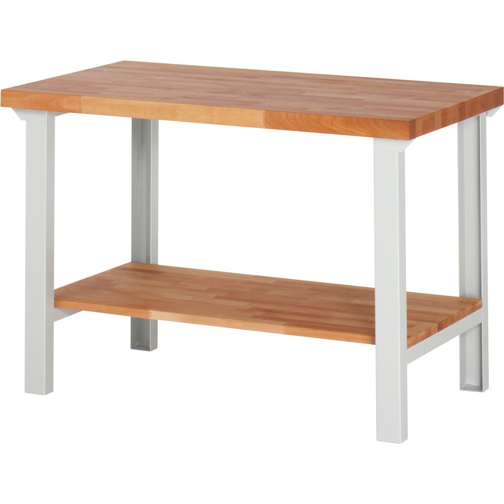 Produktabbildung Nr. 1: RAU Werkbank Serie 7000, 1 Buche-Massiv-Ablageboden, HxBxT 840 x 1.250 x 700 mm
