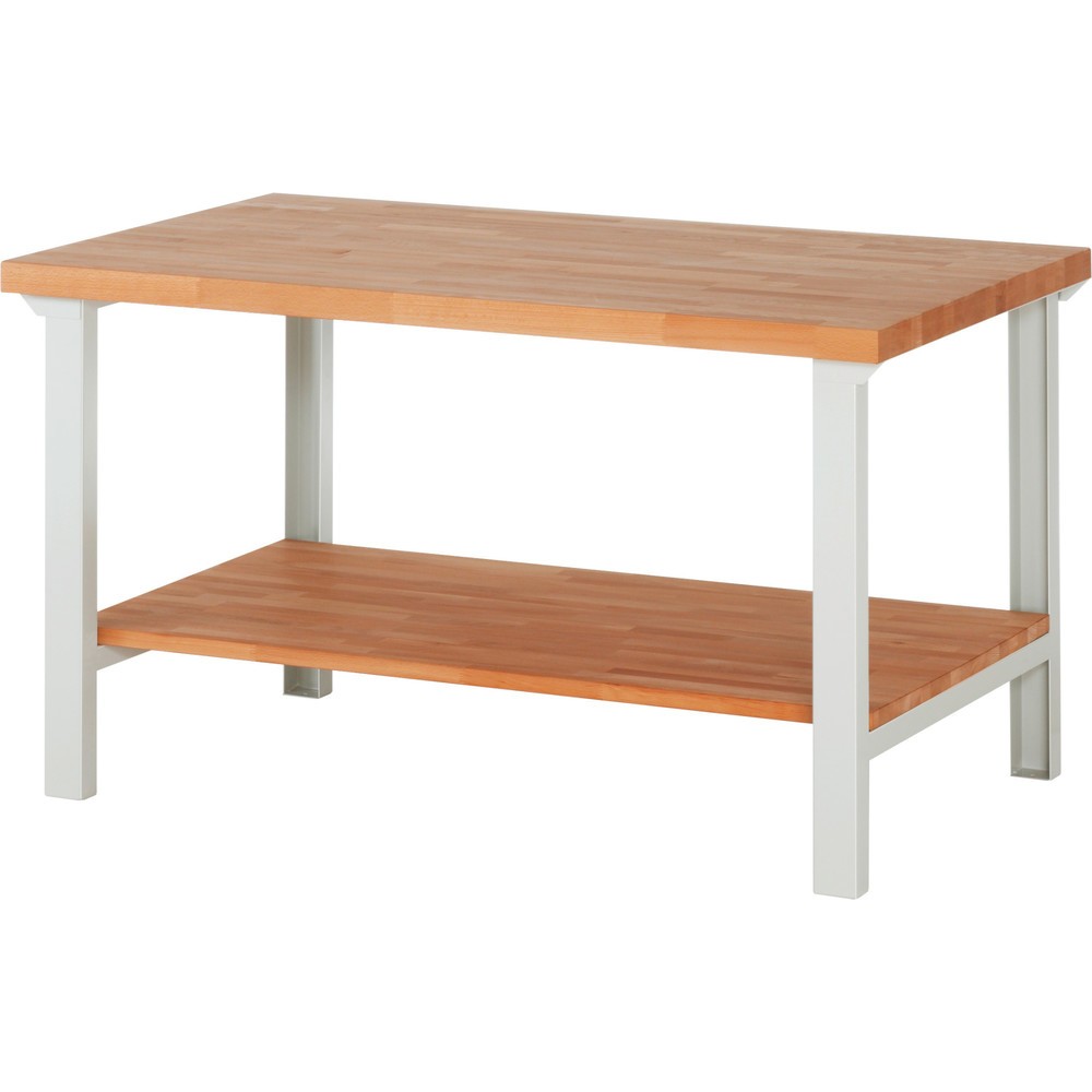 Produktabbildung Nr. 1: RAU Werkbank Serie 7000, 1 Buche-Massiv-Ablageboden, HxBxT 840 x 1.500 x 900 mm