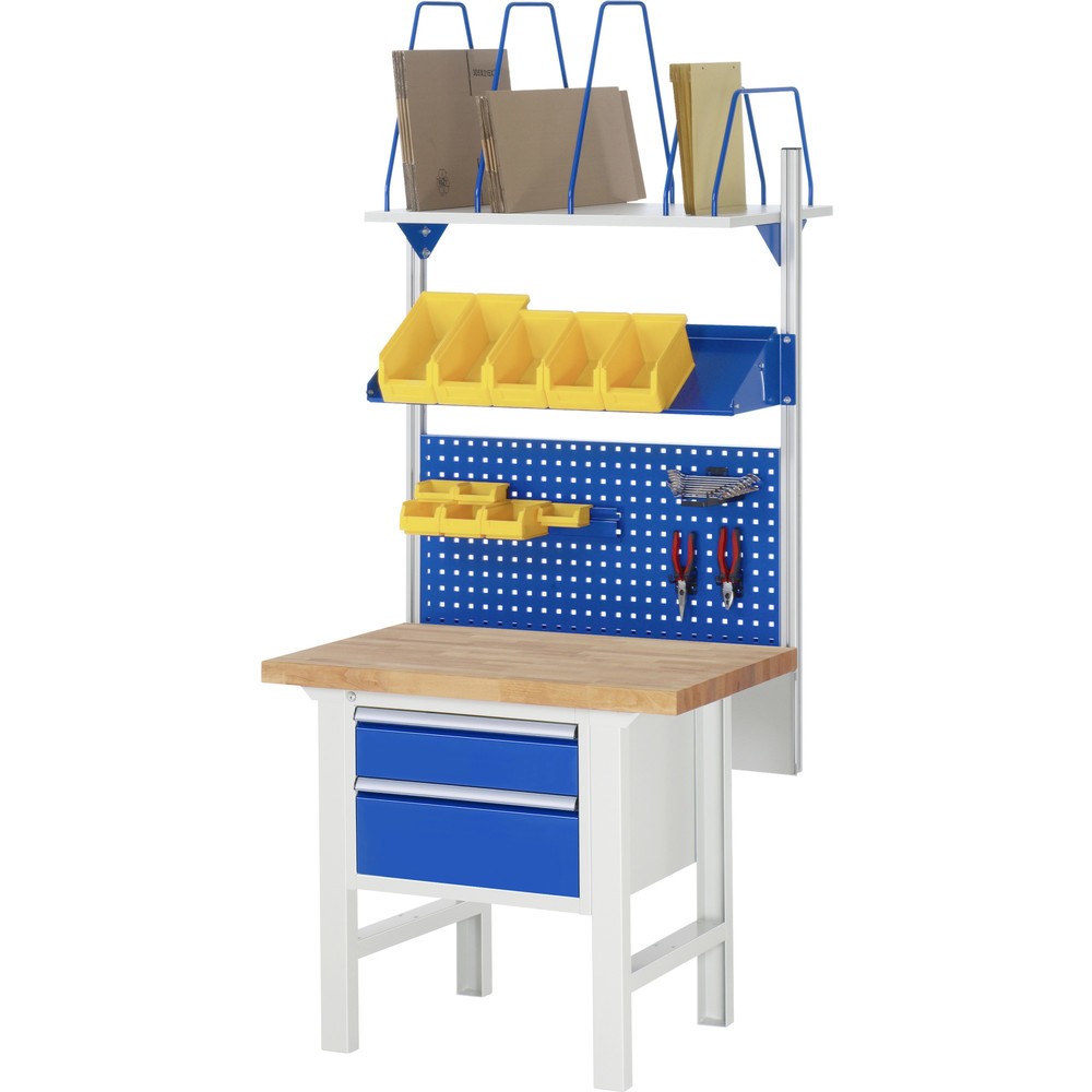 Produktabbildung Nr. 4: RAU Werkbank Serie 7000, 1 Container, HxBxT 840 x 1.000 x 700 mm, 2 x 90%-Auszug-Schubladen 1 x 150, 1 x 210 mm