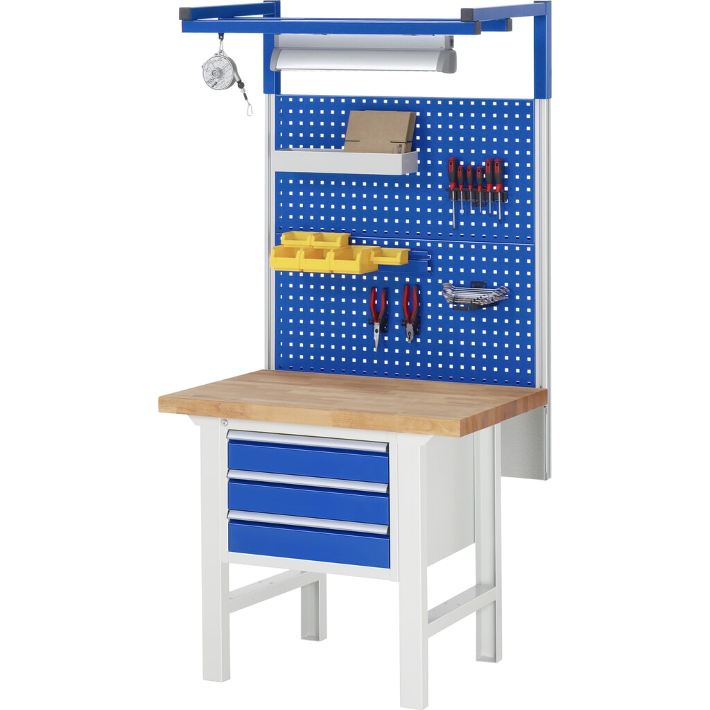 Produktabbildung Nr. 8: RAU Werkbank Serie 7000, HxBxT 840 x 1.000 x 700 mm, 3 Schubladen 1 x 60 mm, 1 x 120 mm, 1 x 180 mm