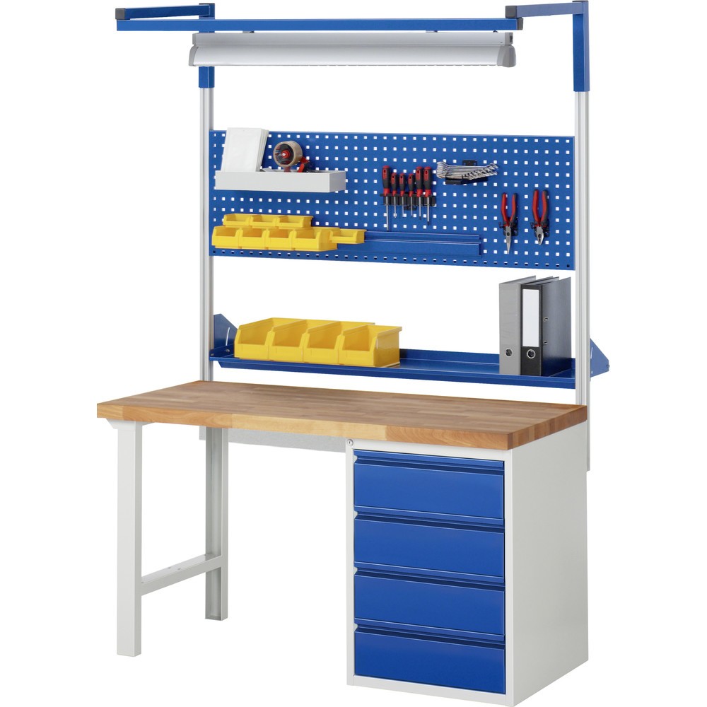 Produktabbildung Nr. 5: RAU Werkbank Serie 7000, 1 Container, HxBxT 890 x 1.500 x 700 mm,  5 Schubladen mit integrierter Griffleiste