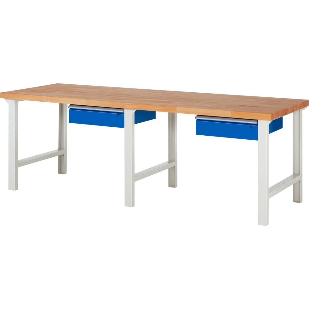 Produktabbildung Nr. 1: RAU Werkbank Serie 7000, HxBxT 840 x 2.500 x 900 mm, 2 Schubladen 2 x 150 mm