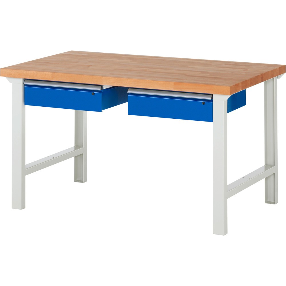 Produktabbildung Nr. 1: RAU Werkbank Serie 7000, HxBxT 840 x 1.500 x 900 mm, 2 Schubladen 2 x 150 mm