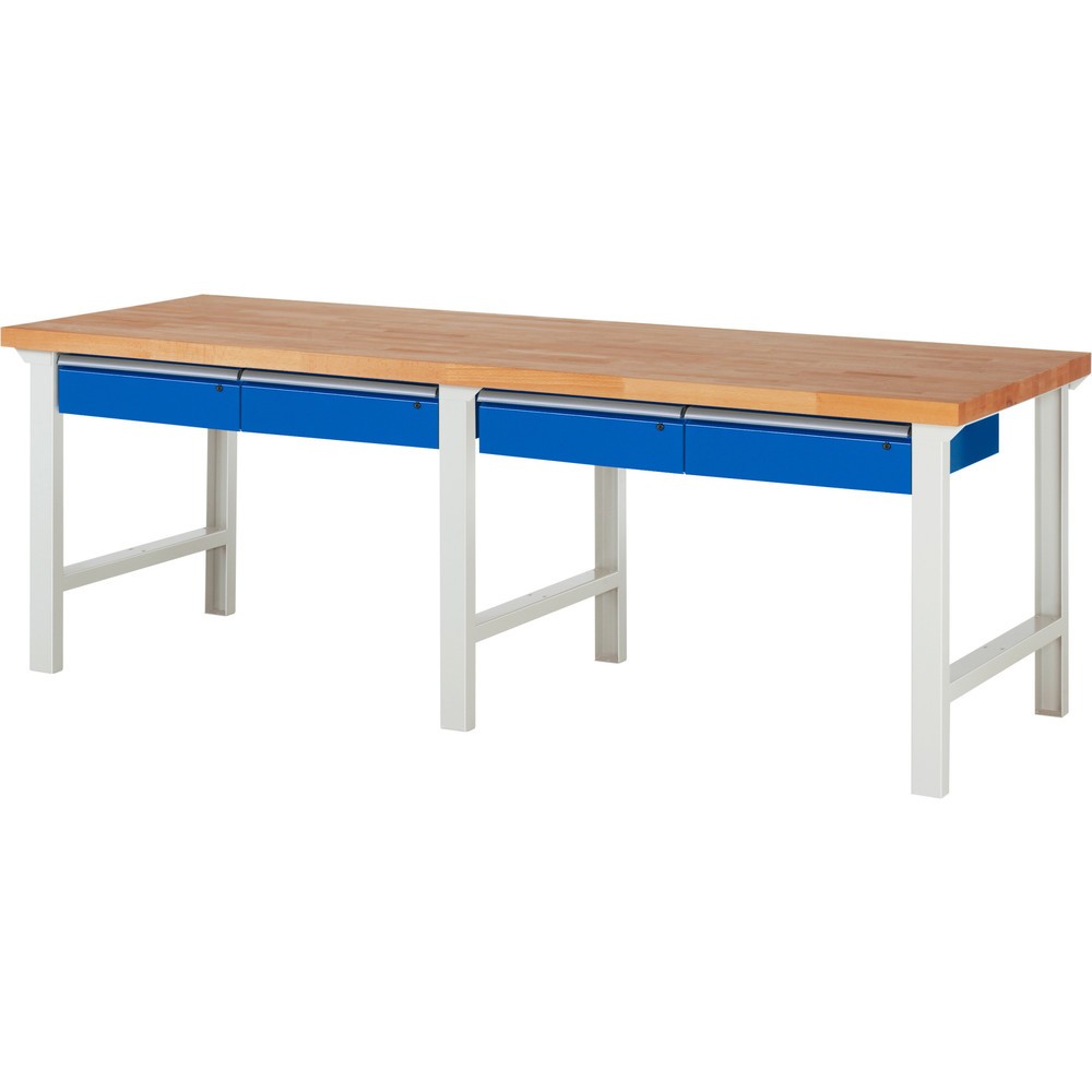 Produktabbildung Nr. 1: RAU Werkbank Serie 7000, HxBxT 840 x 2.500 x 900 mm, 4 Schubladen 4 x 150 mm