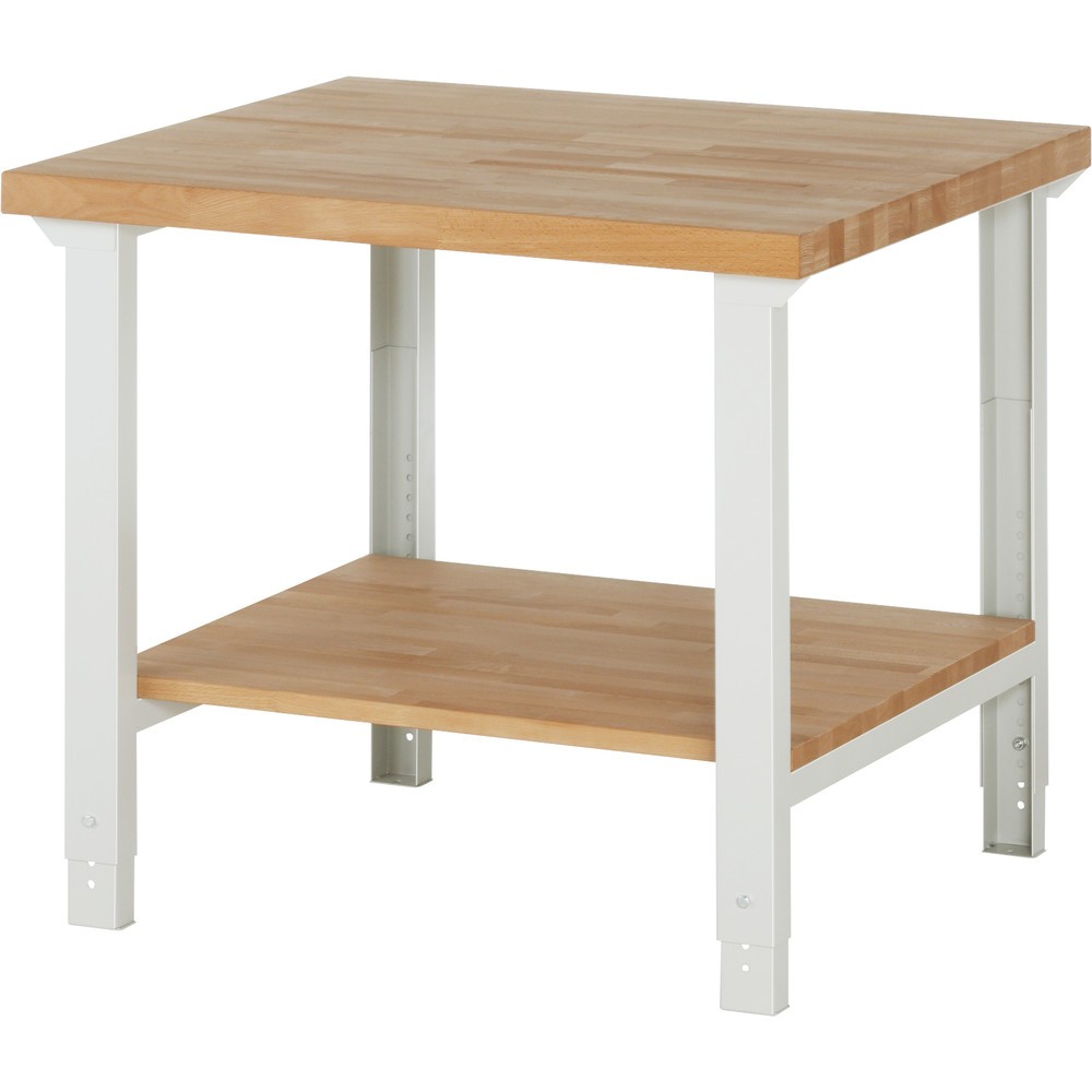 Produktabbildung: RAU Werkbank Serie 7000, HxBxT 790-1.140 x 1.000 x 900 mm, Ablageboden unten