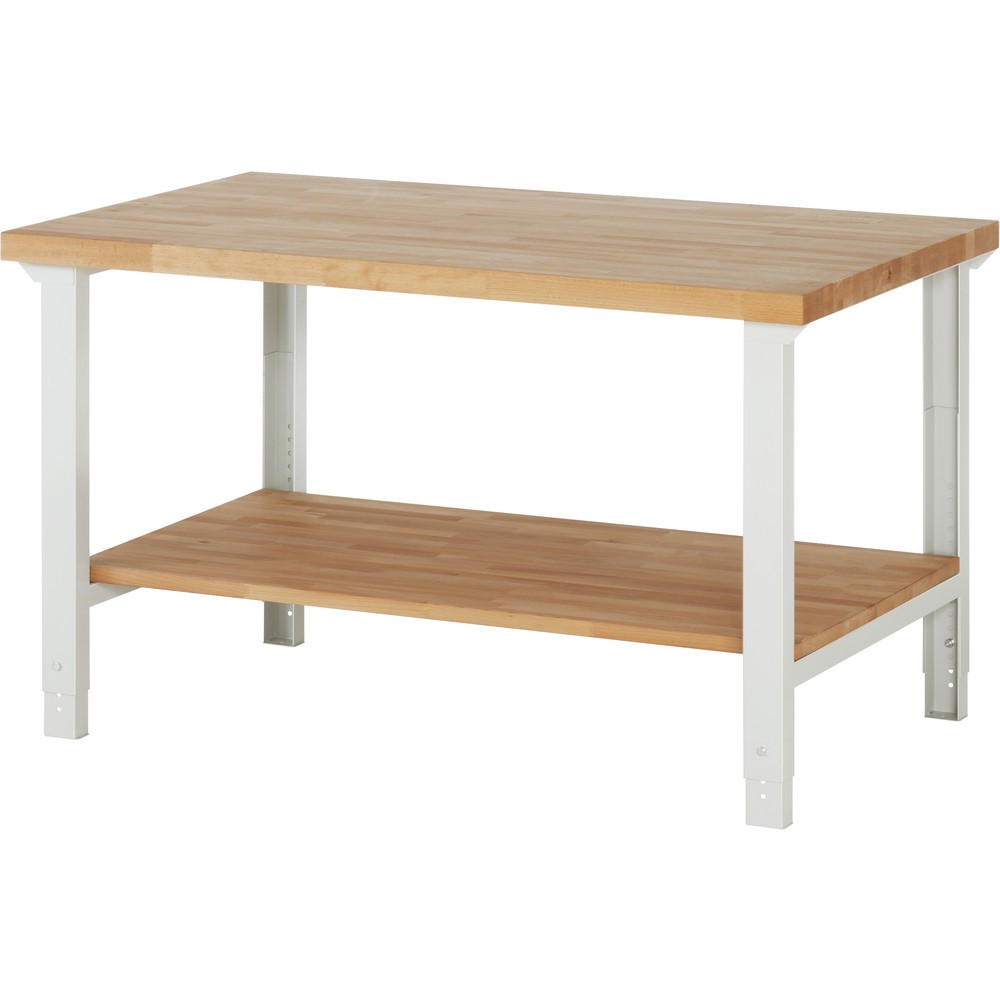 Produktabbildung Nr. 1: RAU Werkbank Serie 7000, HxBxT 790-1.140 x 1.500 x 900 mm, Ablageboden unten