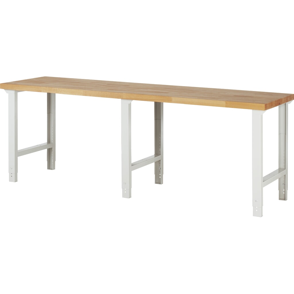 RAU Werkbank Serie 7000, HxBxT 790-1.140 x 2.500 x 700 mm Produktabbildung: RAU Werkbank Serie 7000, HxBxT 790-1.140 x 2.500 x 700 mm