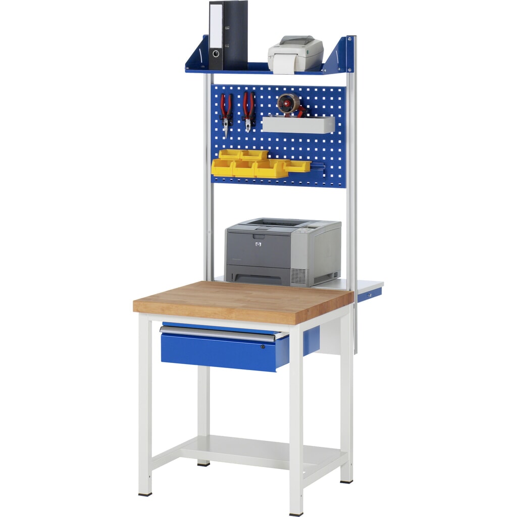 Produktabbildung Nr. 5: RAU Werkbank Serie 8000, HxBxT 840 x 750 x 700 mm, 1 Schublade, 1 Ablageboden Tiefe 320 mm