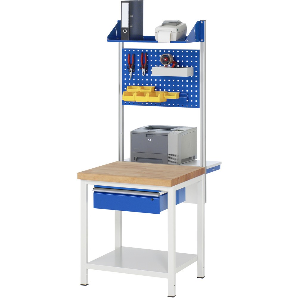 Produktabbildung Nr. 7: RAU Werkbank Serie 8000, HxBxT 840-1.040 x 750 x 900 mm, 1 Schublade, 1 Ablageboden Tiefe 650 mm