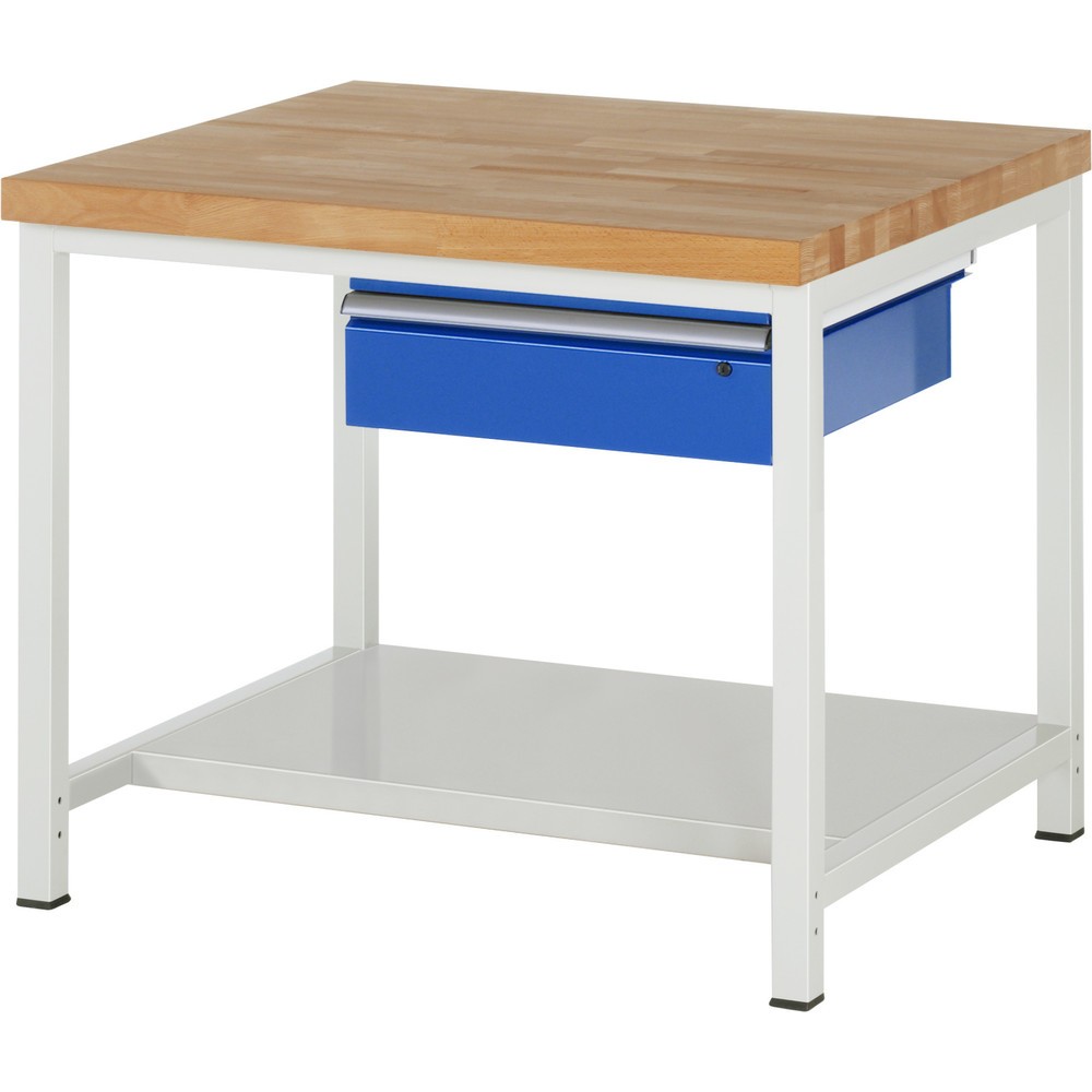 Produktabbildung Nr. 1: RAU Werkbank Serie 8000, HxBxT 840 x 1.000 x 900 mm, 1 Schublade, 1 Ablageboden Tiefe 650 mm