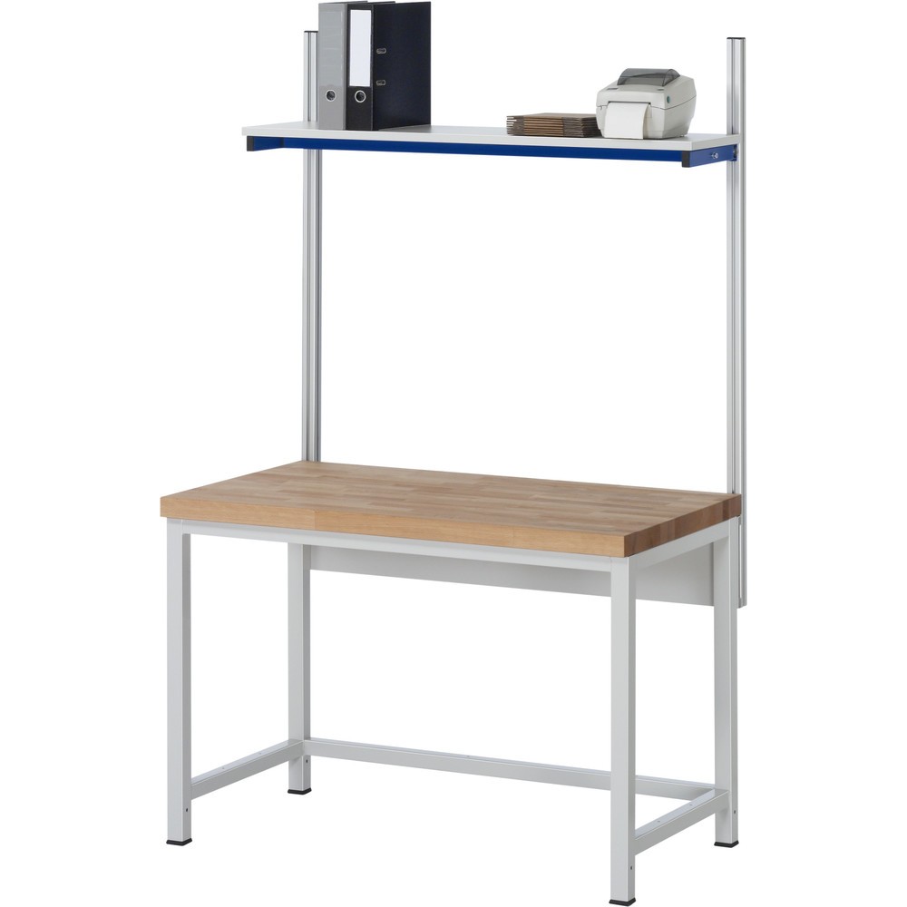 Produktabbildung Nr. 3: RAU Werkbank Serie 8000, 1 Buche-Massiv-Ablageboden Tiefe 557 mm, HxBxT 840 x 1.250 x 700 mm