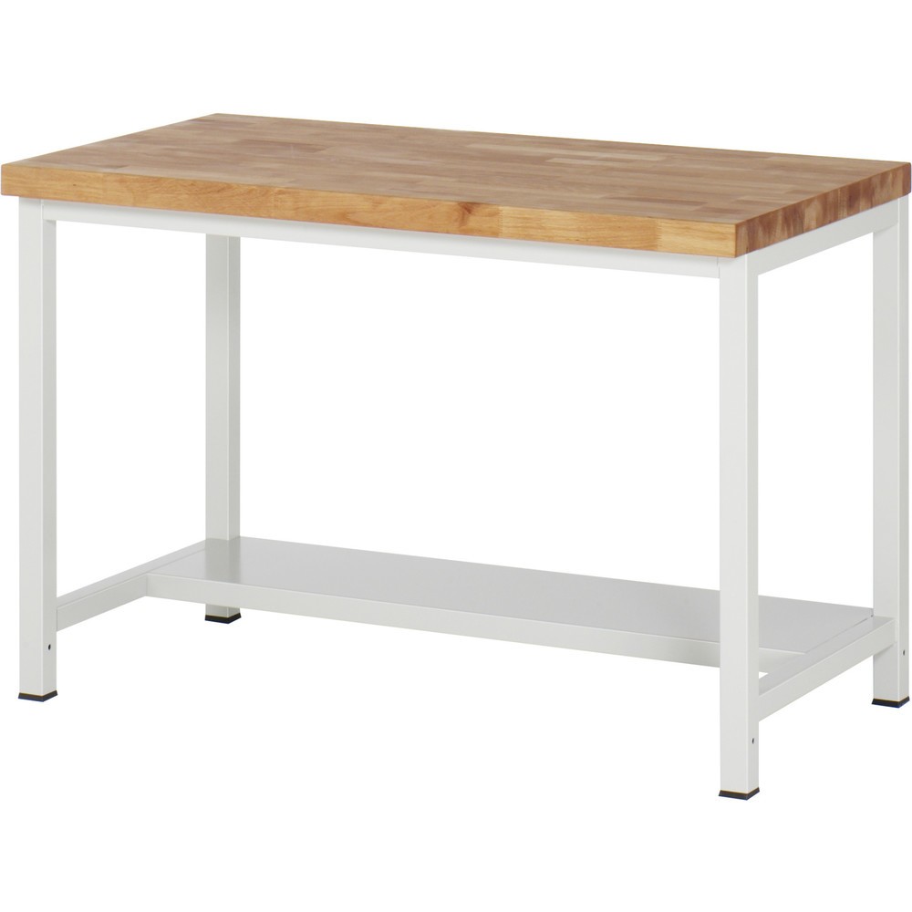 Produktabbildung Nr. 1: RAU Schwere Werkbank Serie 8000, 1 Ablageboden Tiefe 320 mm, HxBxT 840-1.040 x 1.250 x 900 mm