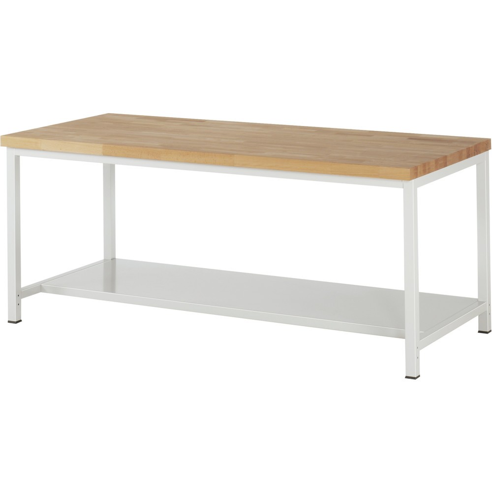 Produktabbildung: RAU Werkbank Serie 8000, 1 Ablageboden Tiefe 650 mm, HxBxT 840 x 2.000 x 900 mm