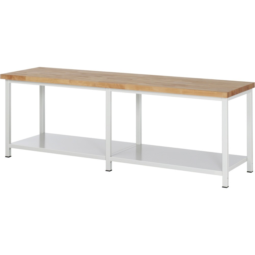 Produktabbildung: RAU Werkbank Serie 8000, 1 Ablageboden Tiefe 650 mm, HxBxT 840 x 2.500 x 700 mm