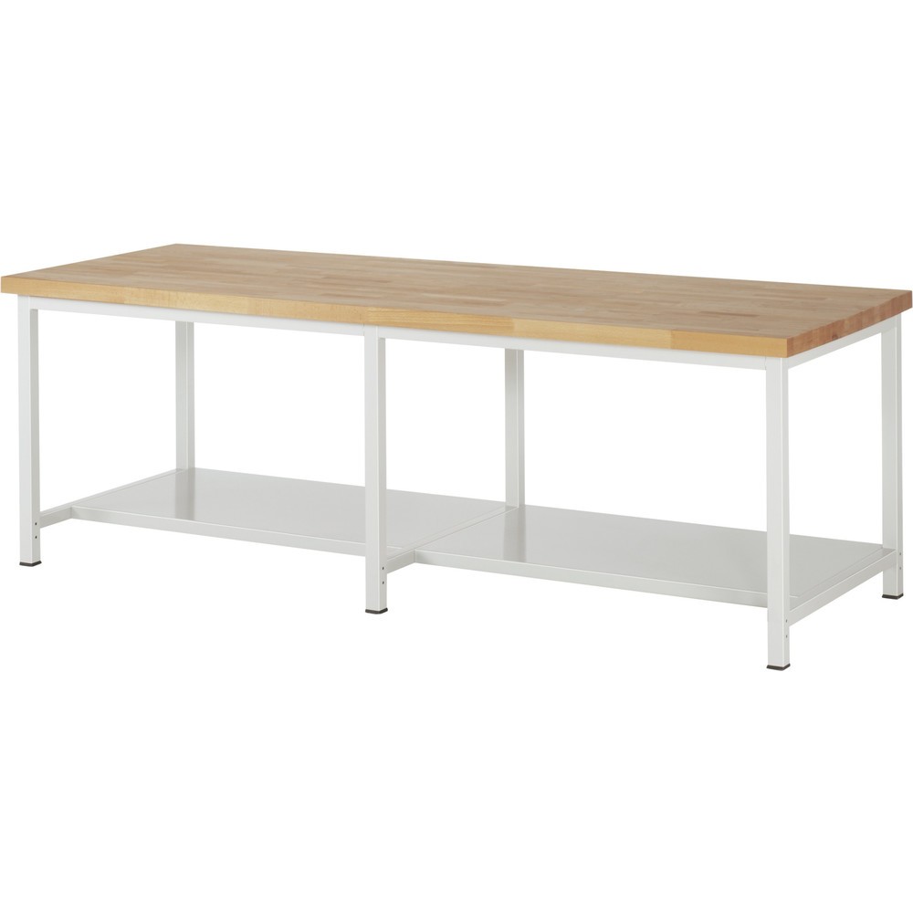 Produktabbildung Nr. 1: RAU Werkbank Serie 8000, 1 Ablageboden Tiefe 650 mm, HxBxT 840 x 2.500 x 900 mm