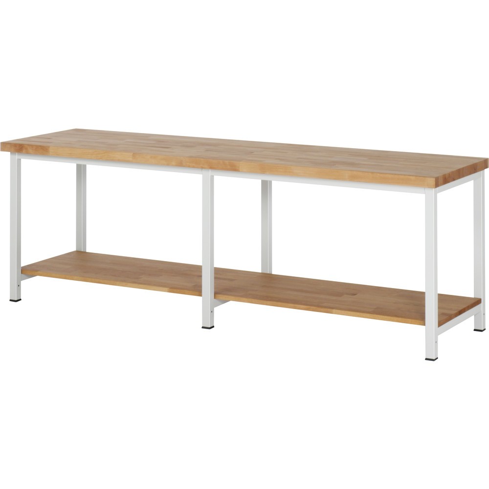 Produktabbildung: RAU Werkbank Serie 8000, HxBxT 840-1.040 x 2.500 x 700 mm, Ablageboden unten