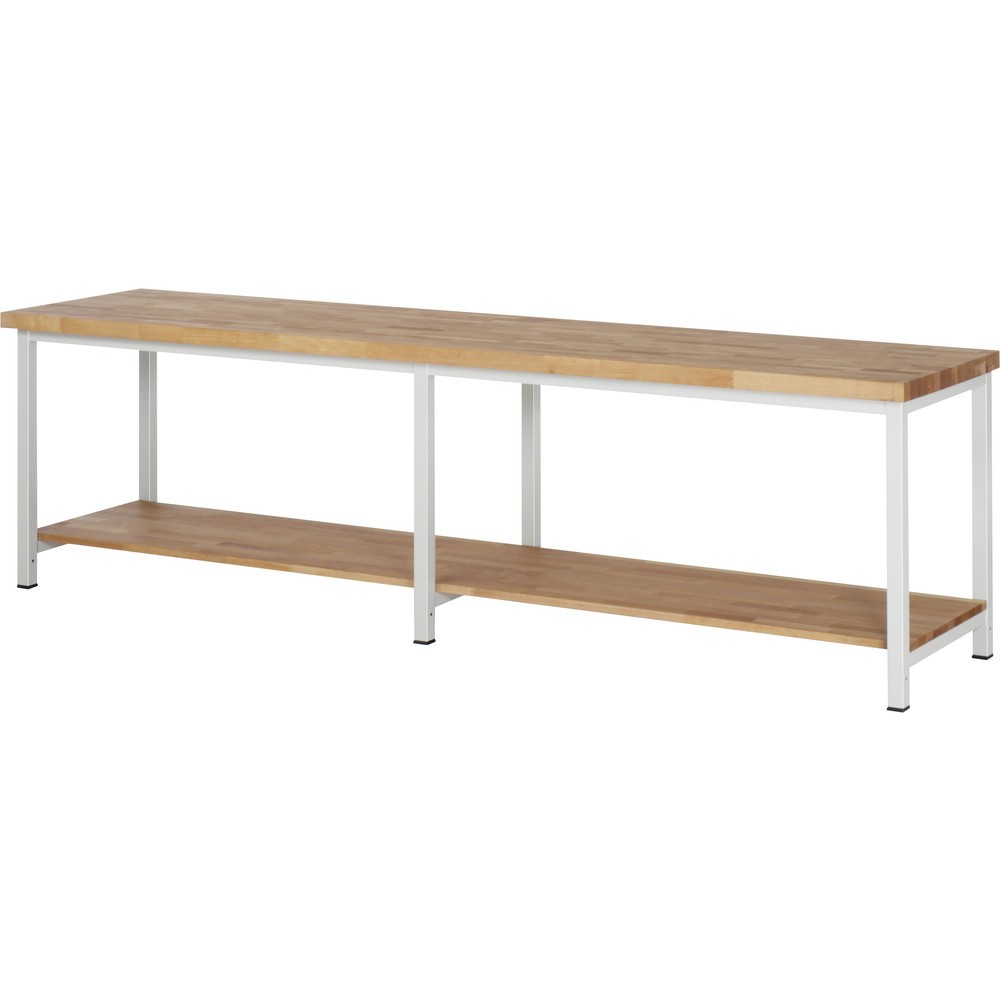 Produktabbildung: RAU Werkbank Serie 8000, HxBxT 840-1.040 x 3.000 x 700 mm, Ablageboden unten