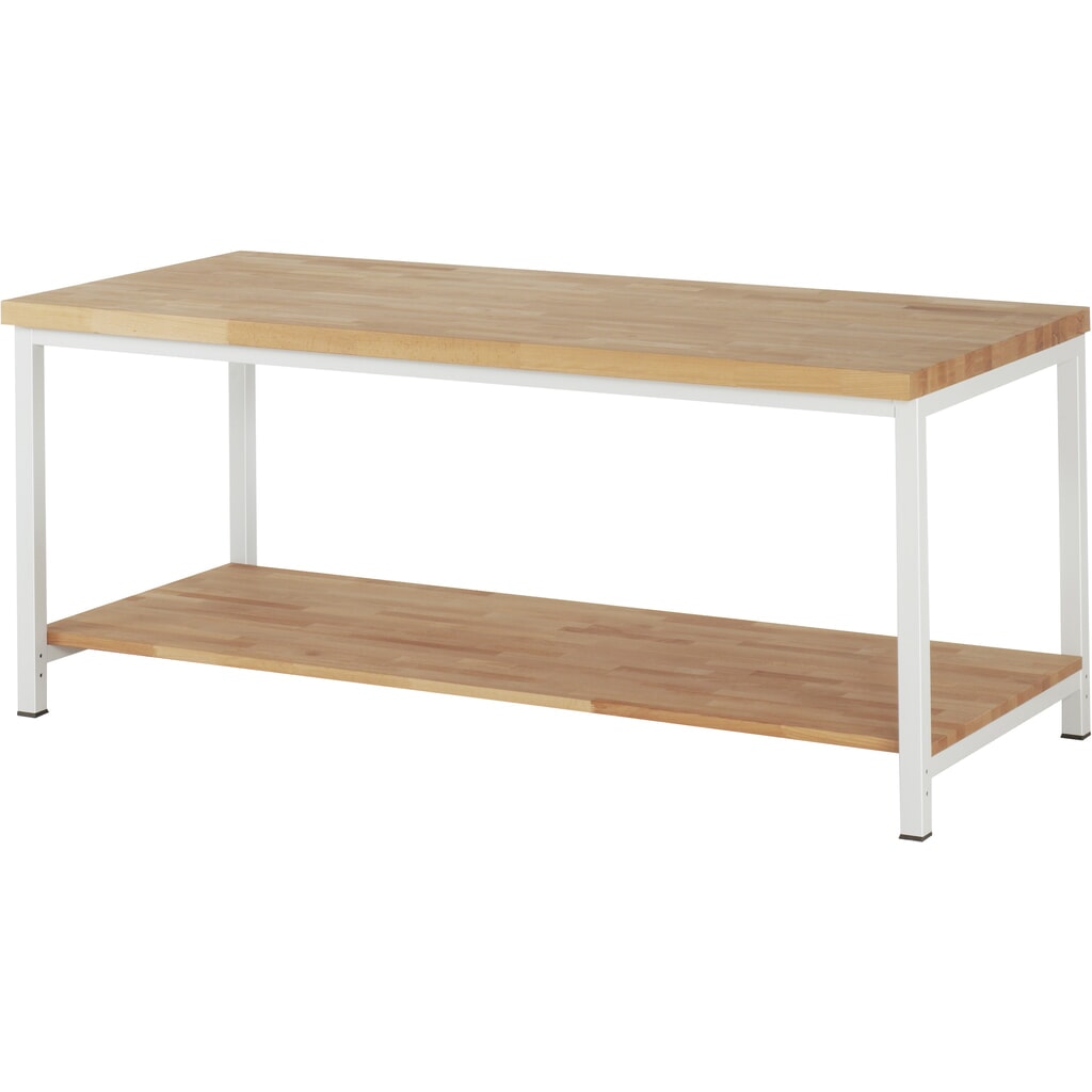 RAU Werkbank Serie 8000, HxBxT 840-1.040 x 2.000 x 900 mm, Ablageboden unten Produktabbildung: RAU Werkbank Serie 8000, HxBxT 840-1.040 x 2.000 x 900 mm, Ablageboden unten