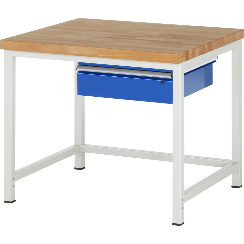 Produktabbildung: RAU Werkbank Serie 8000, HxBxT 840-1.040 x 1.000 x 900 mm, 1 Schublade