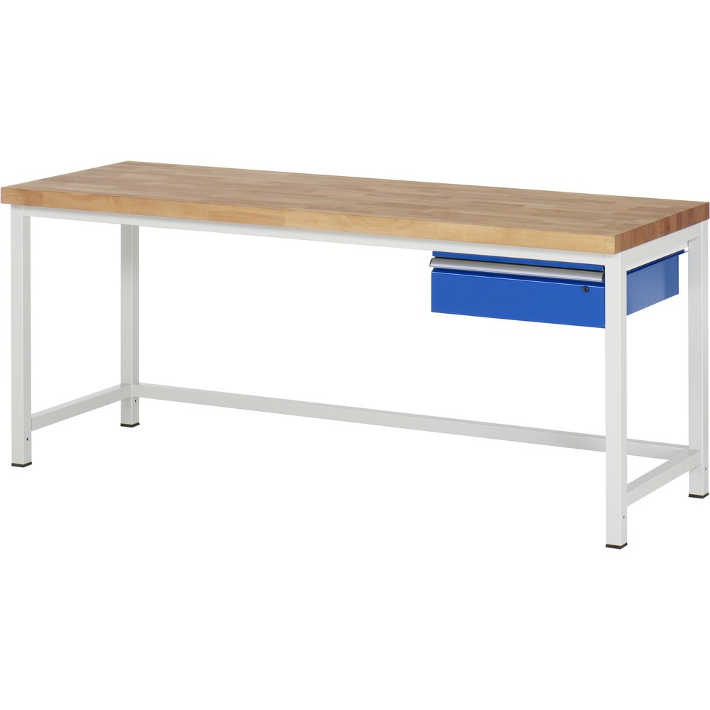 Produktabbildung Nr. 1: RAU Werkbank Serie 8000, HxBxT 840-1.040 x 2.000 x 700 mm, 1 Schublade