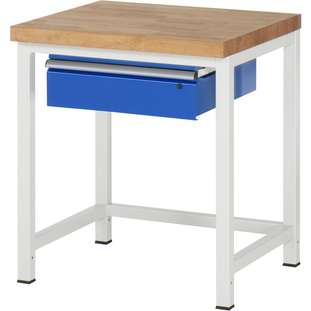 Produktabbildung: RAU Werkbank Serie 8000, HxBxT 840-1.040 x 750 x 700 mm, 1 Schublade