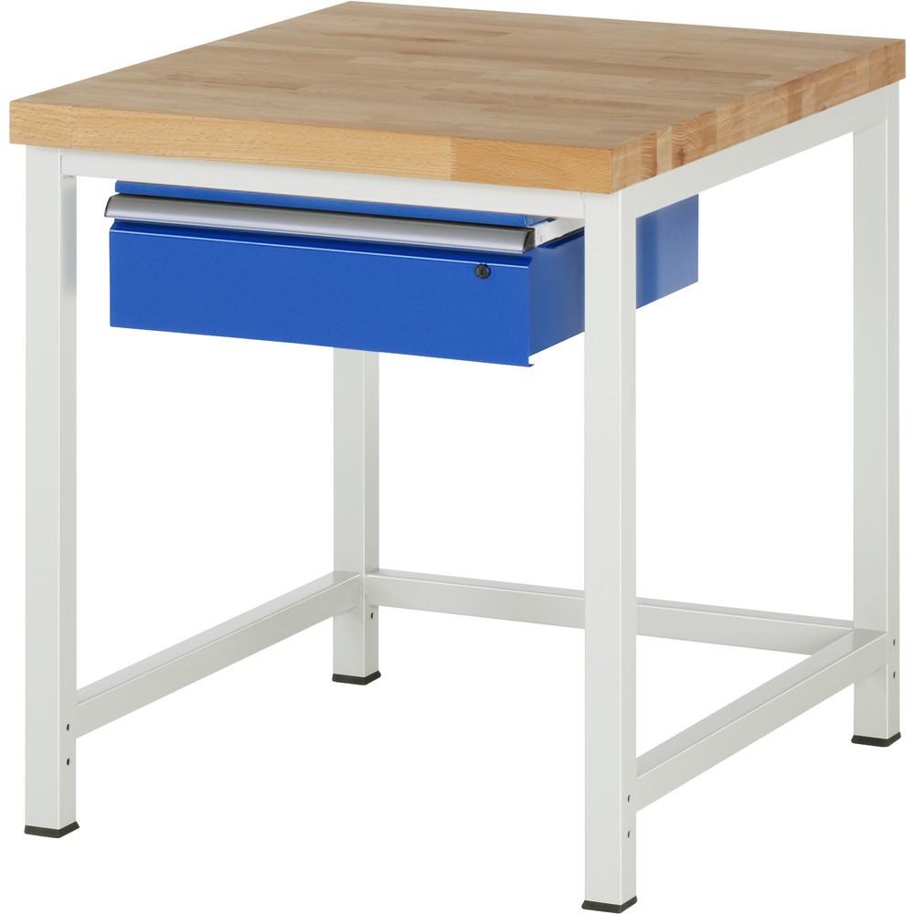 Produktabbildung: RAU Werkbank Serie 8000, HxBxT 840-1.040 x 750 x 900 mm, 1 Schublade