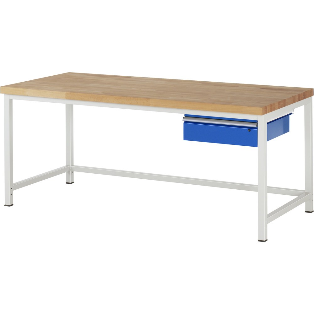 Produktabbildung Nr. 1: RAU Werkbank Serie 8000, HxBxT 840-1.040 x 2.000 x 900 mm, 1 Schublade