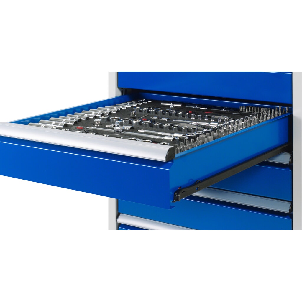 RAU mobile Werkbank Serie 8000, 1 Container, HxBxT 880-1.080 x 750 x 700 mm, 4 x 90%-Auszug-Schubladen, Breite 490 mm Produktabbildung Nr. 5: RAU mobile Werkbank Serie 8000, 1 Container, HxBxT 880-1.080 x 750 x 700 mm, 4 x 90%-Auszug-Schubladen, Breite 490 mm