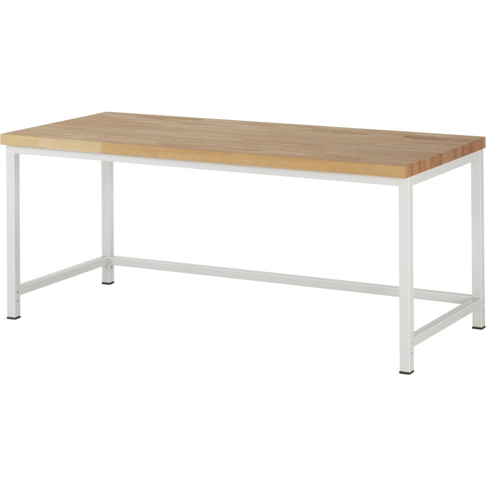 Produktabbildung Nr. 1: RAU Werkbank Serie 8000, Arbeitsplatte Buche massiv, Stärke 40 mm, HxBxT 840 x 2.000 x 900 mm
