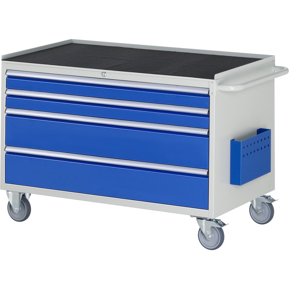 Produktabbildung Nr. 1: RAU Werkstattwagen Serie 7000, HxBxT 795 x 1.145 x 650 mm, 4 x 100%-Auszug-Schubladen 2 x 90, 2 x 180 mm, Arbeitsplatte Metall