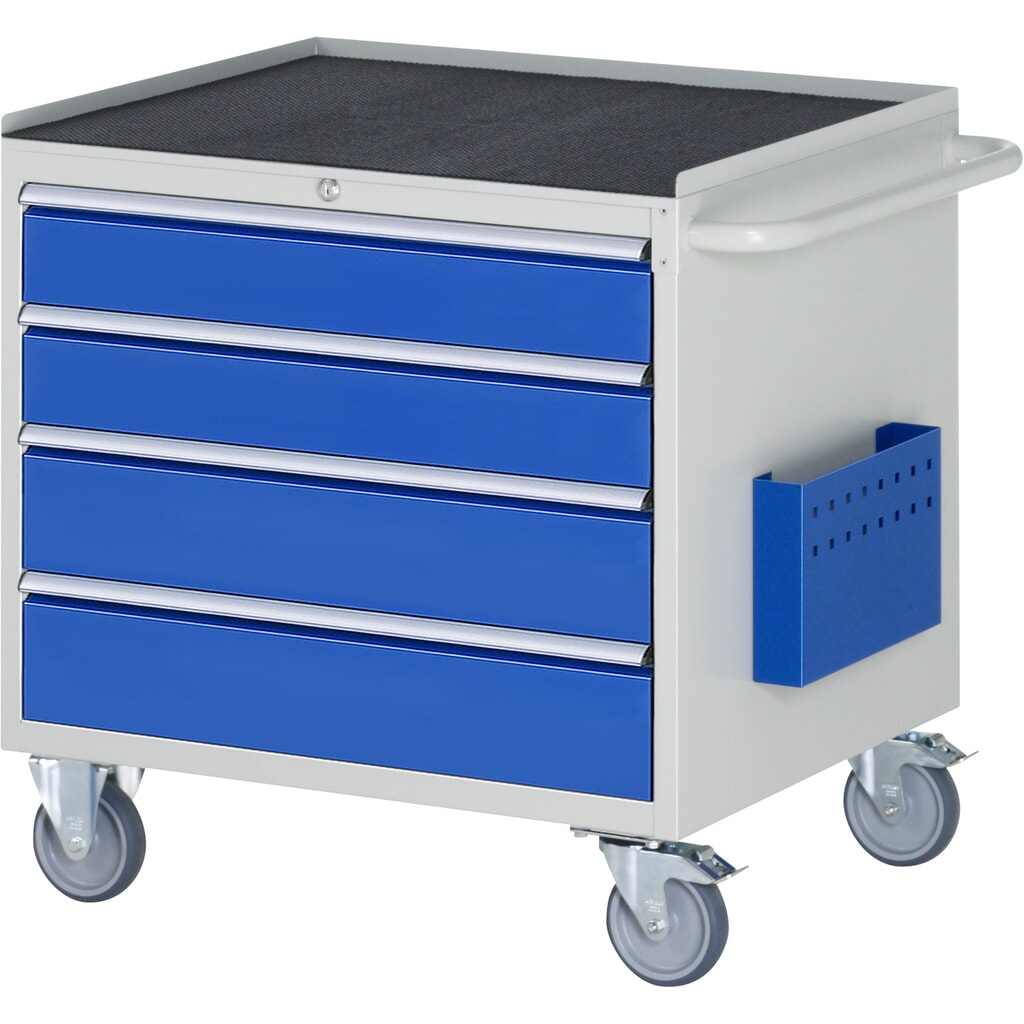RAU Werkstattwagen Serie 7000, HxBxT 795 x 770 x 650 mm, 4 x 90%-Auszug-Schubladen 2 x 120, 2 x 150 mm, Arbeitsplatte Metall Produktabbildung: RAU Werkstattwagen Serie 7000, HxBxT 795 x 770 x 650 mm, 4 x 90%-Auszug-Schubladen 2 x 120, 2 x 150 mm, Arbeitsplatte Metall
