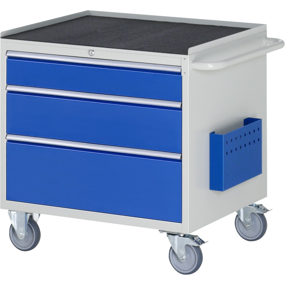 Produktabbildung Nr. 1: RAU Werkstattwagen Serie 7000, HxBxT 795 x 770 x 650 mm, 3 x 90%-Auszug-Schubladen 1 x 120, 1 x 180, 1 x 240 mm, Arbeitsplatte Metall