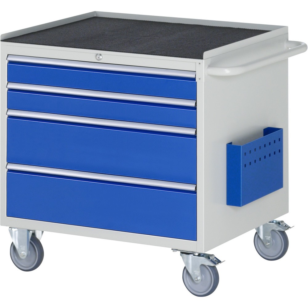 Produktabbildung Nr. 1: RAU Werkstattwagen Serie 7000, HxBxT 795 x 770 x 650 mm, 4 x 100%-Auszug-Schubladen 2 x 90, 2 x 180 mm, Arbeitsplatte Metall