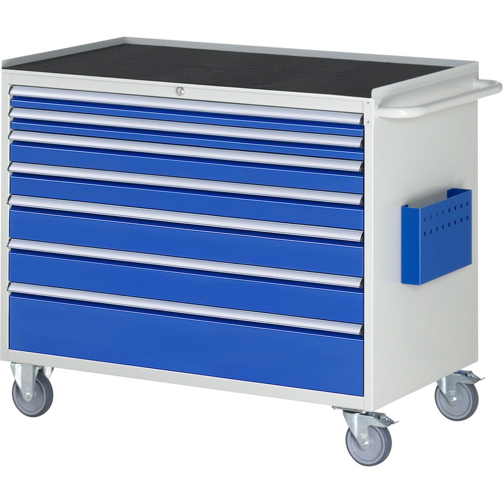 Produktabbildung Nr. 1: RAU Werkstattwagen Serie 7000, HxBxT 975 x 1.145 x 650 mm, 7 x 100%-Auszug-Schubladen 2 x 60, 2 x 90, 2 x 120, 1 x 180 mm, Arbeitsplatte Metall