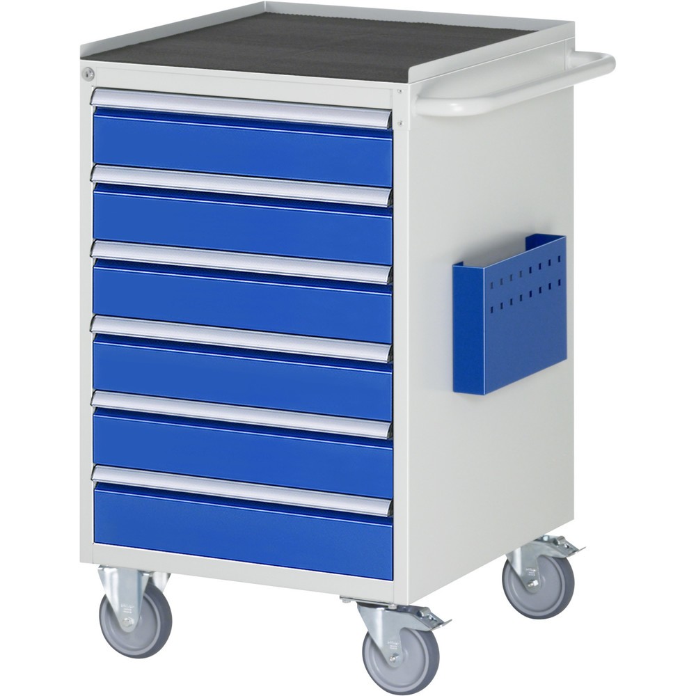 Produktabbildung Nr. 1: RAU Werkstattwagen Serie 7000, HxBxT 975 x 580 x 650 mm, 6 x 100%-Auszug-Schubladen 6 x 120 mm, Arbeitsplatte Metall