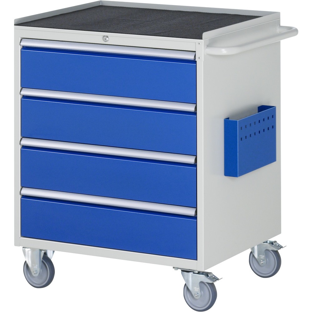Produktabbildung Nr. 1: RAU Werkstattwagen Serie 7000, HxBxT 975 x 770 x 650 mm, 4 x 90%-Auszug-Schubladen 4 x 180 mm, Arbeitsplatte Metall